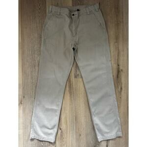 Carhartt Mens Khaki Work Pants 36x 34 Relaxed Fit Cotton Duck Canvas Utility